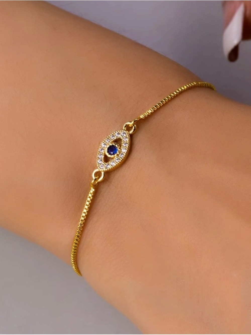 Gold and Black Eye Bracelet